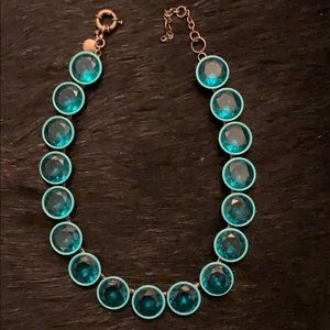 J.CREW TURQUOISE CRYSTAL BRÛLÉE NECKLACE